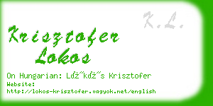 krisztofer lokos business card